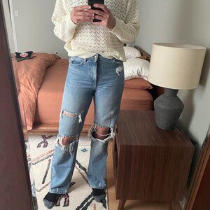 Zara Full Length, Wide Leg Jeans